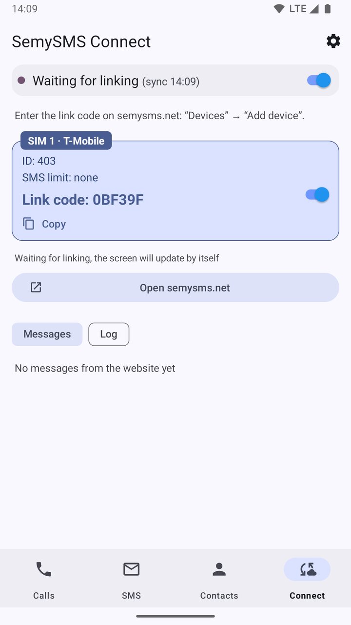 A link code for each SIM